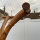 Vintage 1970s rattan coat rack