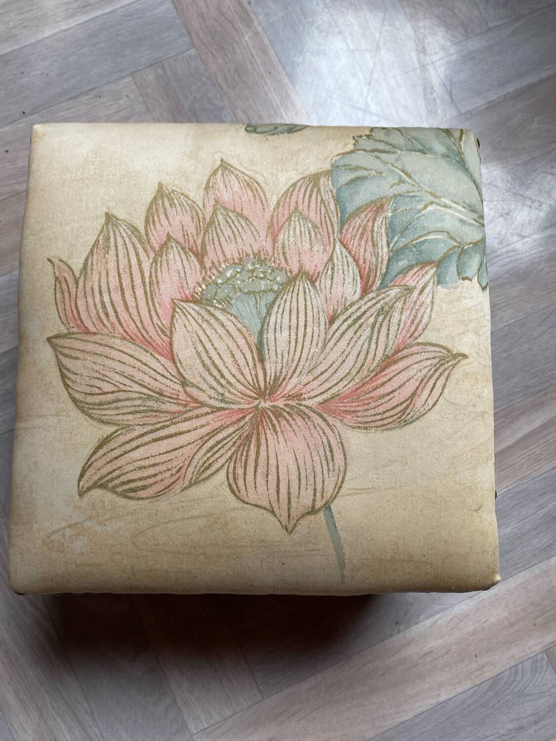 Vintage upholstered stool/footrest