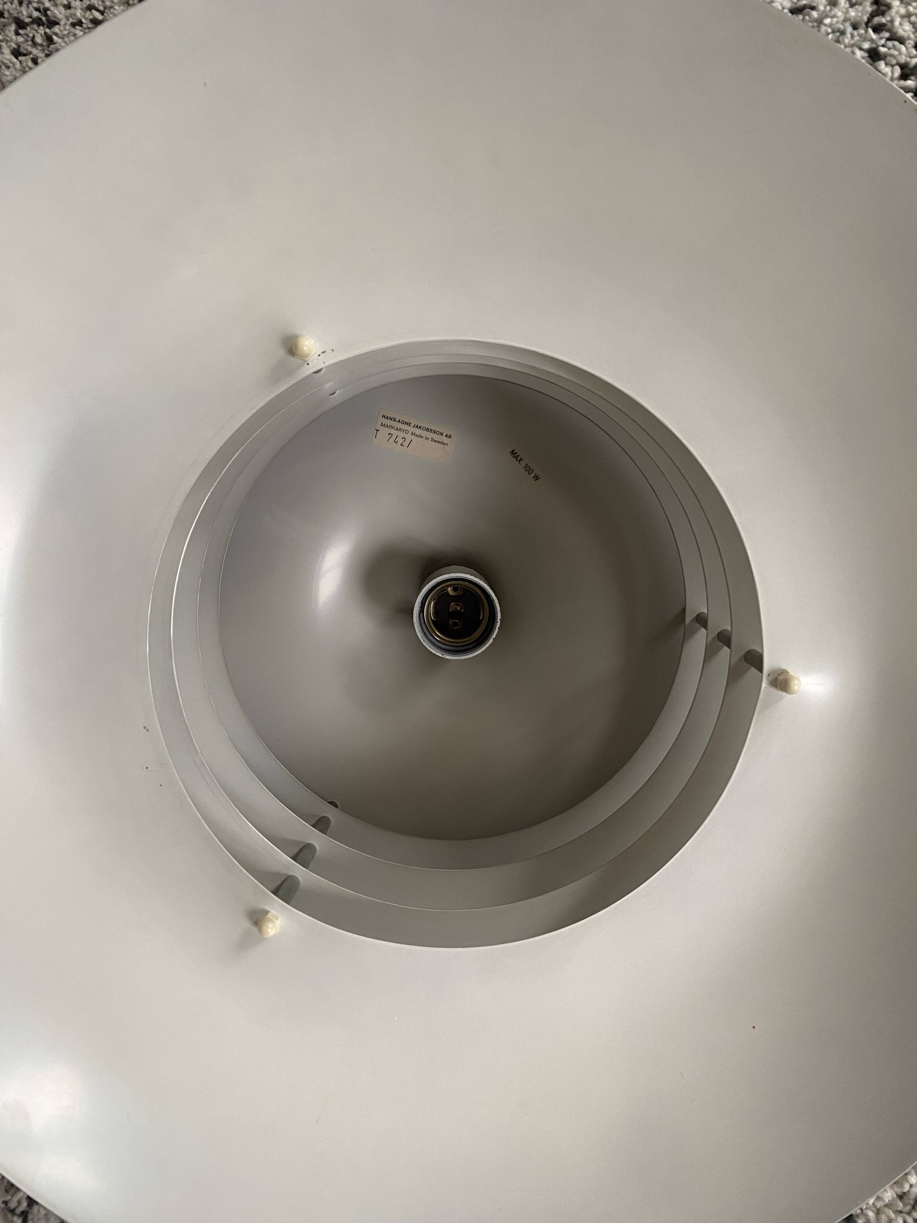 HANS-AGNE JAKOBSSON. “T742” pendant light, Sweden, 1970s