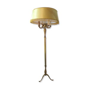 lampadaire bronze doré