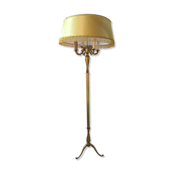 Lampadaire bronze doré tripode 4 feux — Beyit