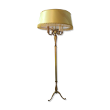 Floor lamp gilded bronze tripod 4 fires