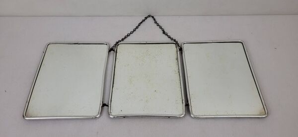 Miroir de barbier triptyque