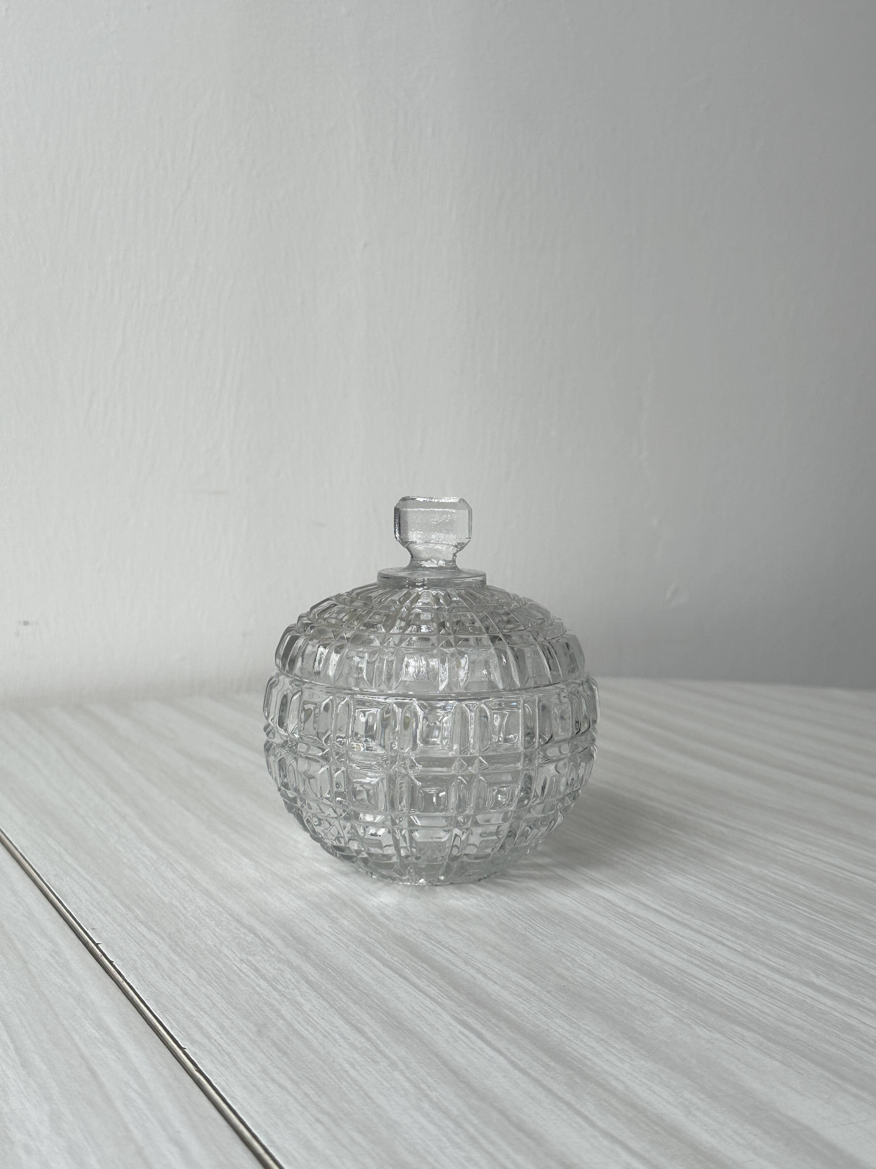 Sucrier en verre épais