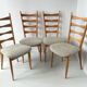 Series of 4 vintage chairs refurbished