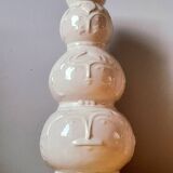 Totem vase faces in ceramic
