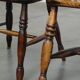 Set of 2 antique English highback Windsor dining chairs