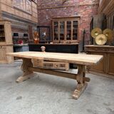 Monastery-style table in oak and elm