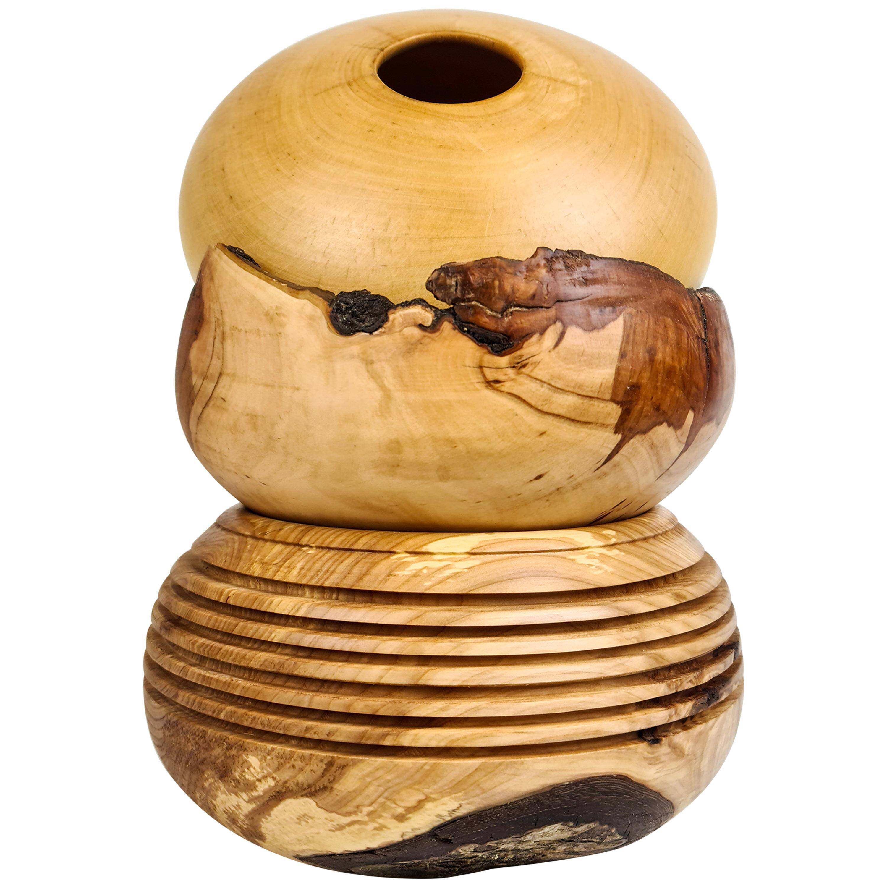 Set of three organic bowls of Swedish folk art, circa 1970s.