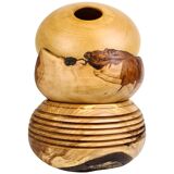 Set of three organic bowls of Swedish folk art, circa 1970s.