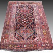 Antique Oriental Rug Iran Shiraz Tribes Khamseh: 3.00 X 1.85 Meters