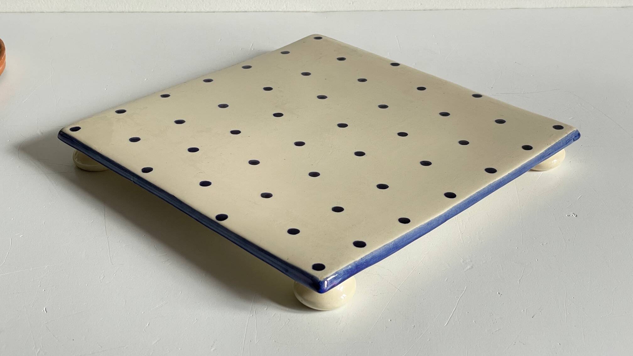 St Clément Vintage Polka Dot Ceramic Trivet