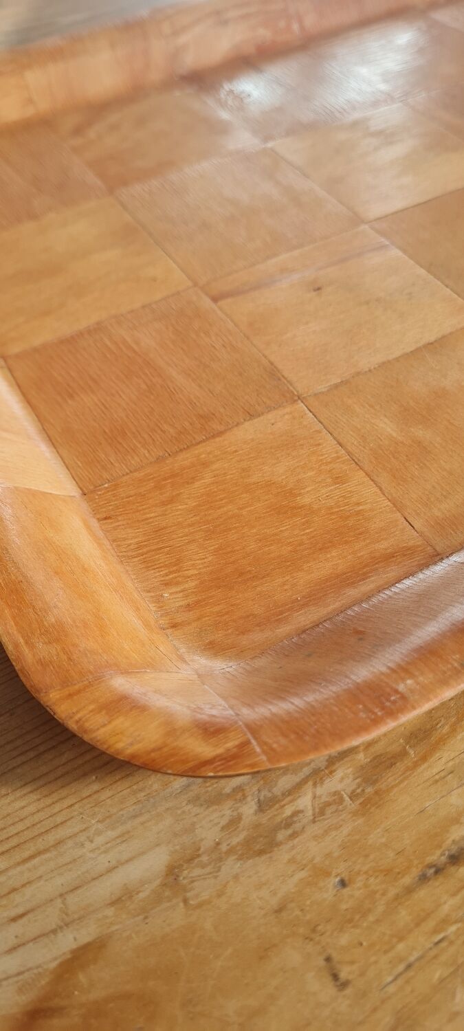 Plateau en bois vintage