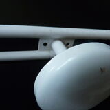 Coat rack in white lacquered metal 70s 3 hooks