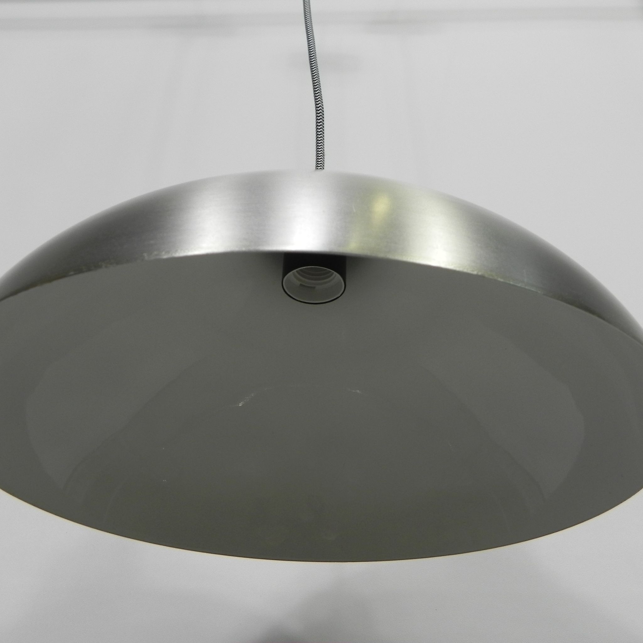 Vintage hanging lamp with aluminum shade