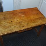 Table établi en pin douglas brut