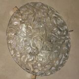 Frosted glass plafonnier, Kaiser Leuchten label, 1970s