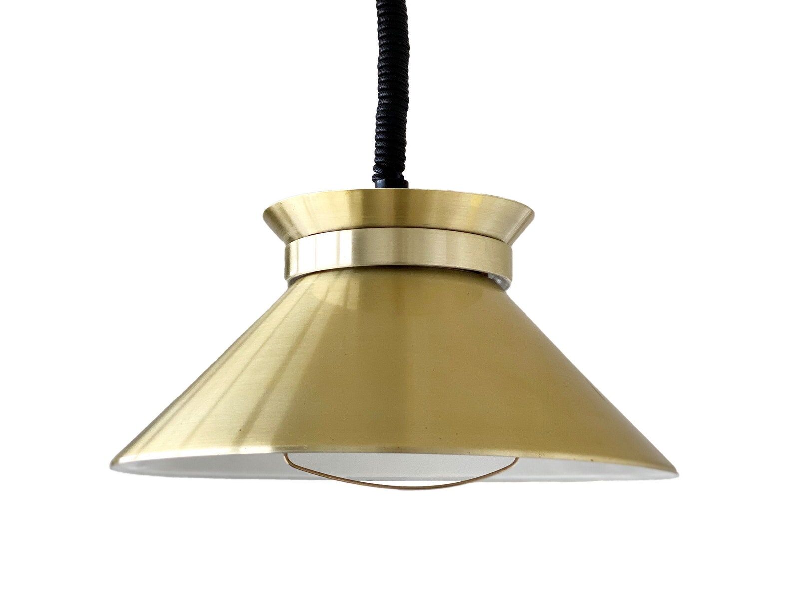 Vintage brass belid, sweden pendant, mid century hanging lamp