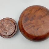 Tobacco box pot snuffbox in olive wood