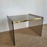 Smoked glass bedside table