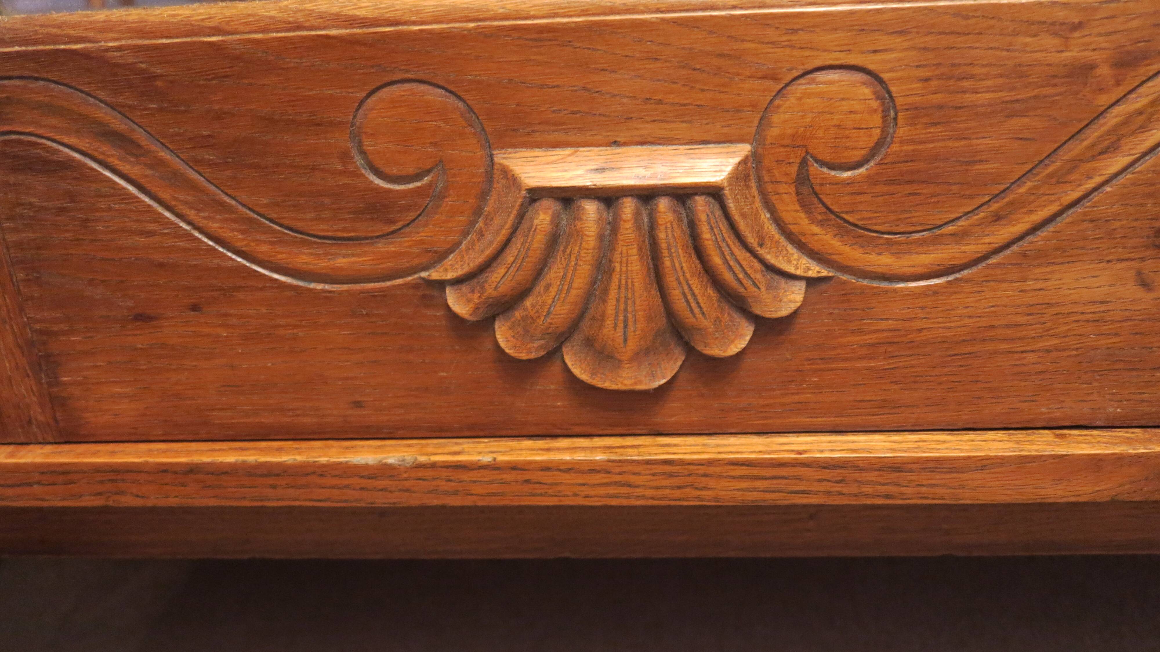 1930s three-door light oak wardrobe