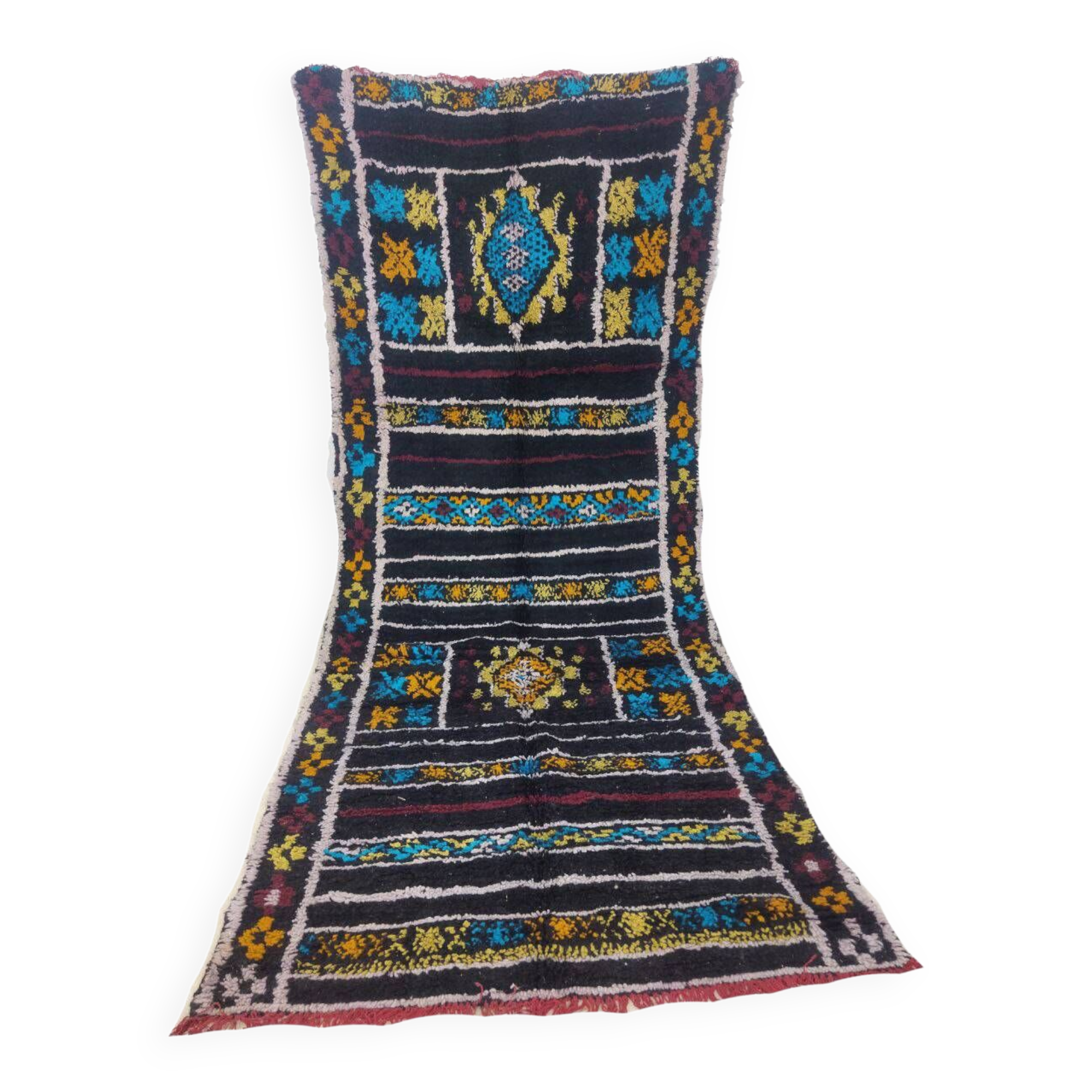 Handmade moroccan berber rug 345 x 110 cm