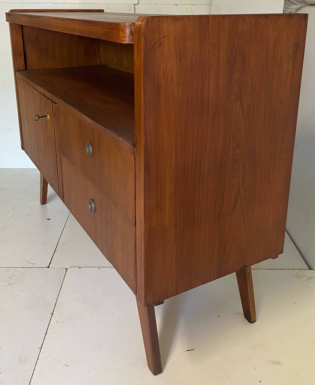 Vintage sideboard with compass feet