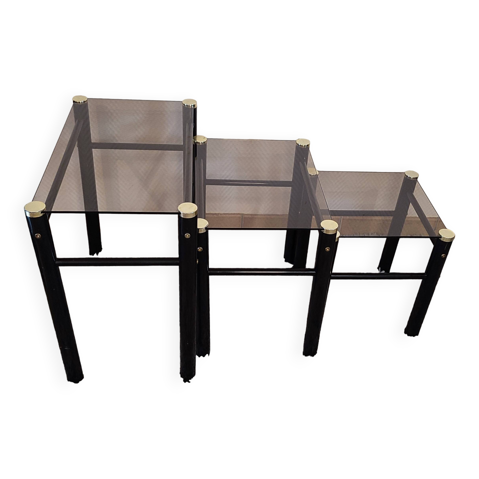Yves Boutboul 70' tempered glass nesting tables