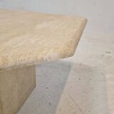 Set of 3 italian travertine coffee or side tables, 1980s