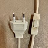 Pair of lamps glass paste Scandinavian design 1950.