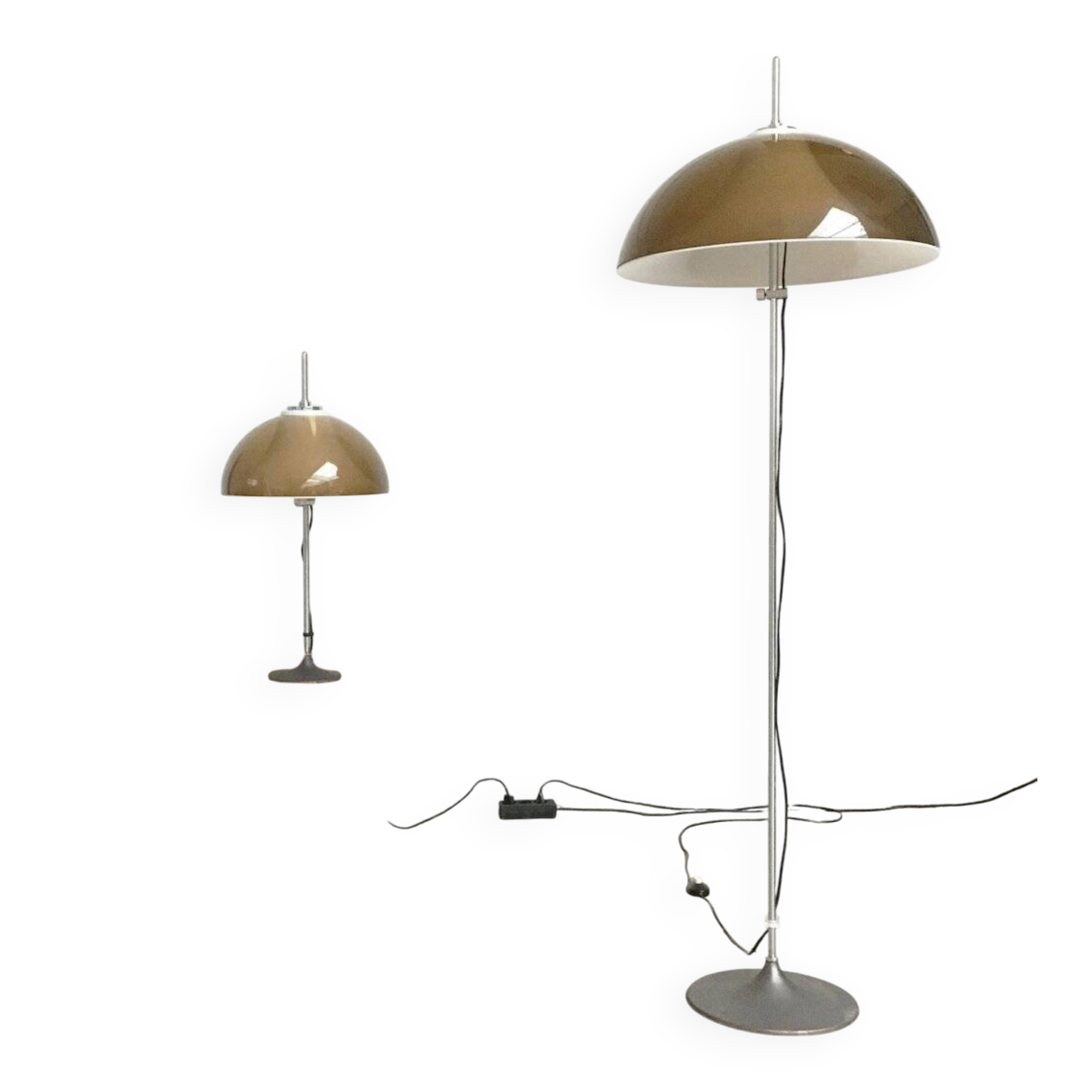 Floor lamp in metal and plastic by Gino Sarfatti for Gepo, 1970s.