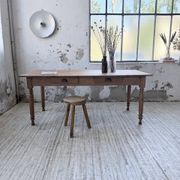 Bistro farmhouse table cherry wood turned legs 180cm