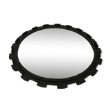 Brutalist wall mirror, Denmark, 1970s, 70 cm