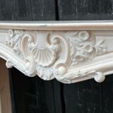 Louis XV style fireplace in pink marble circa 1980