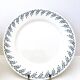 Flat ironstone plate, green floral model