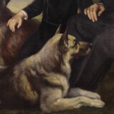 Family portrait signed Francisco Ribera and dated 1972