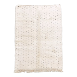 Moroccan Berber carpet beni ouarain ecru black polka dots 247x175cm