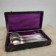 Set of 6 silver metal cream spoons