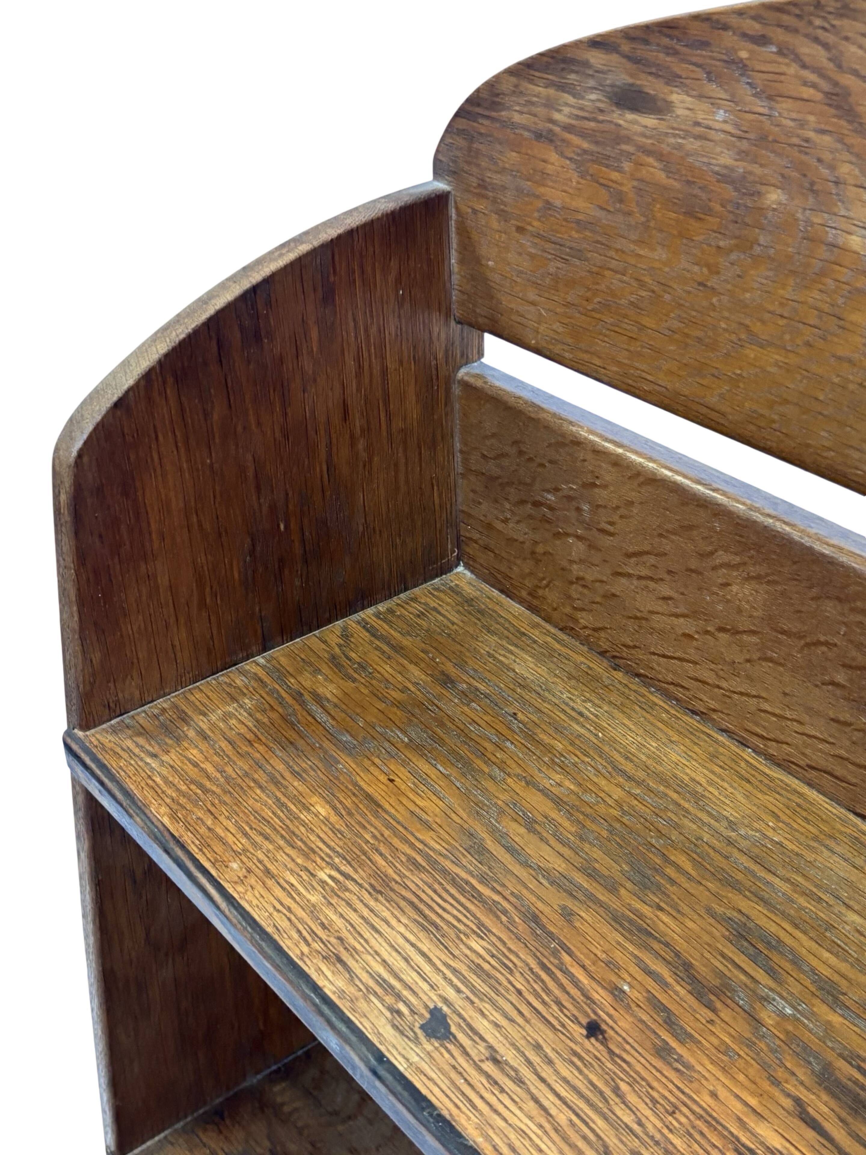 Art Deco Oak compact bookcase minimalist design