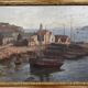 Painting "The Port of Camaret", oil on canvas, signed H. Callot – early 20th century