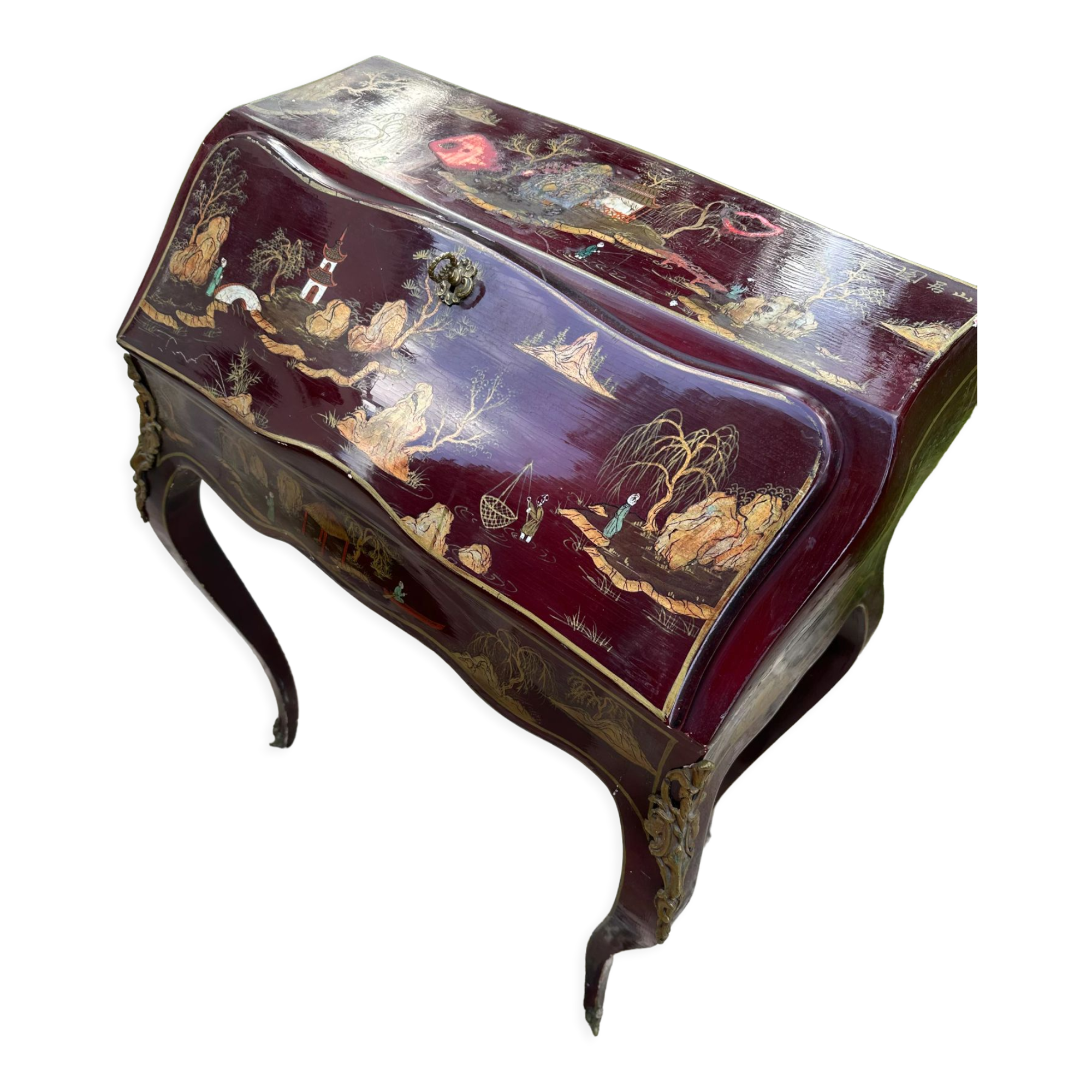 Slope desk - Louis XV style - Chinese lacquer