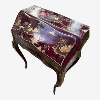 Bureau de pente - Style Louis XV - Laque de chine