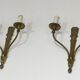 Pair of Louis XVI style bronze wall sconces with quivers