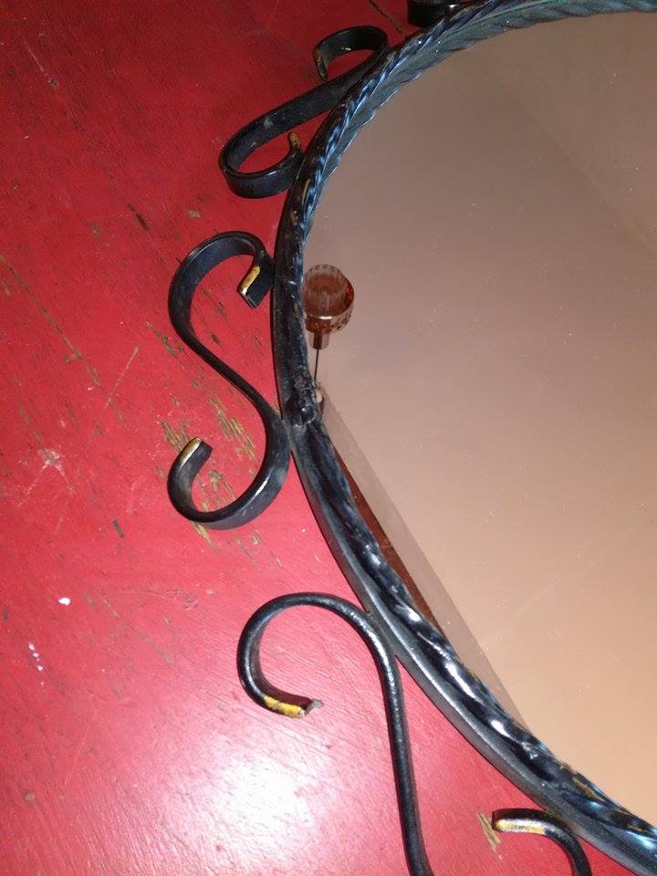 Wrought iron mirror