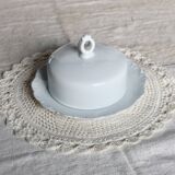 Vintage white porcelain butter bell