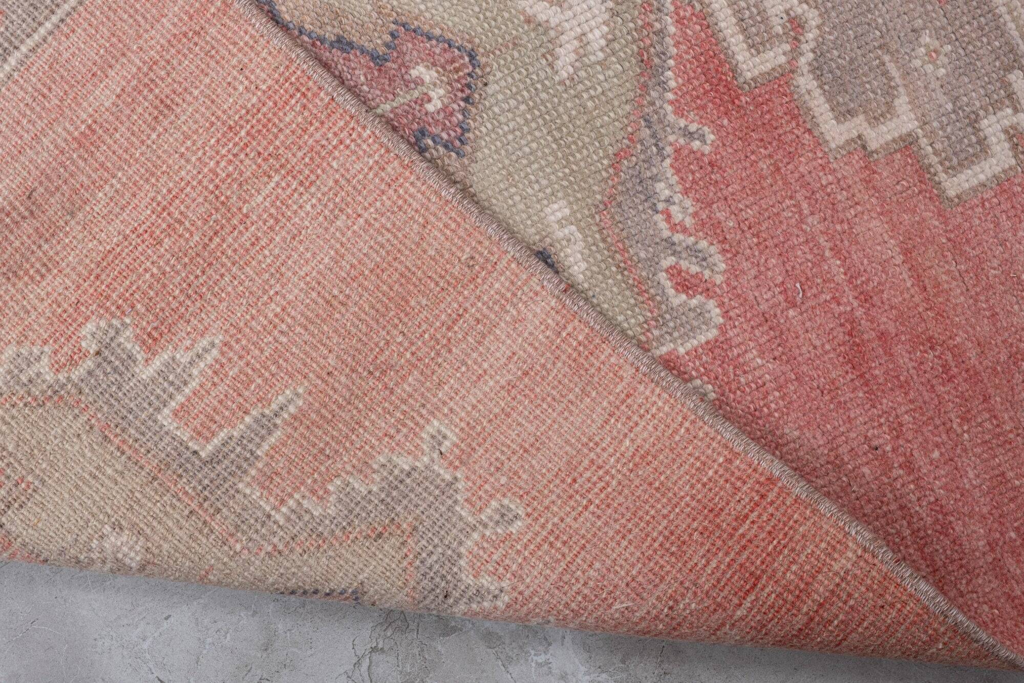 Vintage Turkish hallway rug 84x660 cm