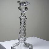 Twisted antique glass candlestick, circa 1930-1950