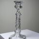Twisted antique glass candlestick, circa 1930-1950