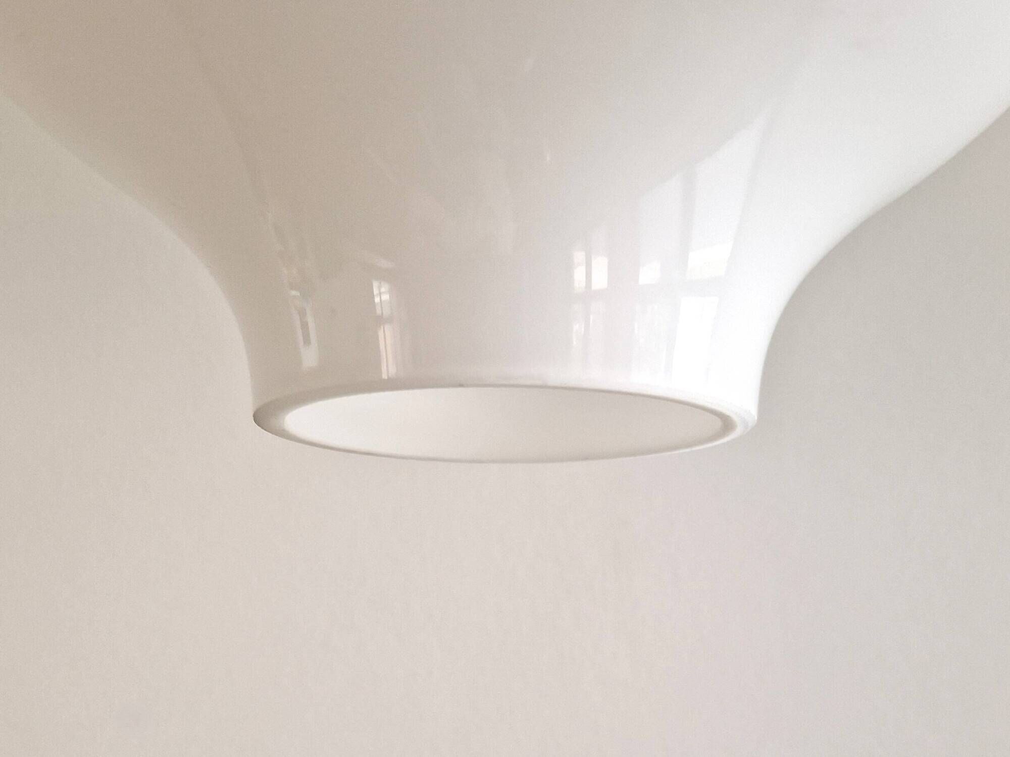White glass pendant lamp by Hans Agne Jakobsson for Staff Leuchten