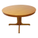 Table ronde vintage années 60 70 en orme blond avec rallonge intégrée